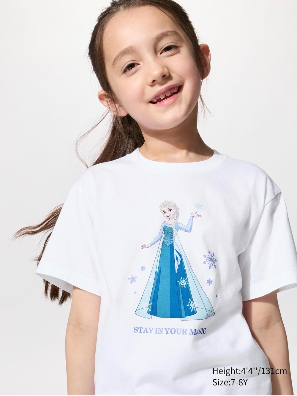 Brand new Uniqlo girl MAGIC FOR ALL ICONS UT Graphic T-Shirt | Elsa size 3-4T/11